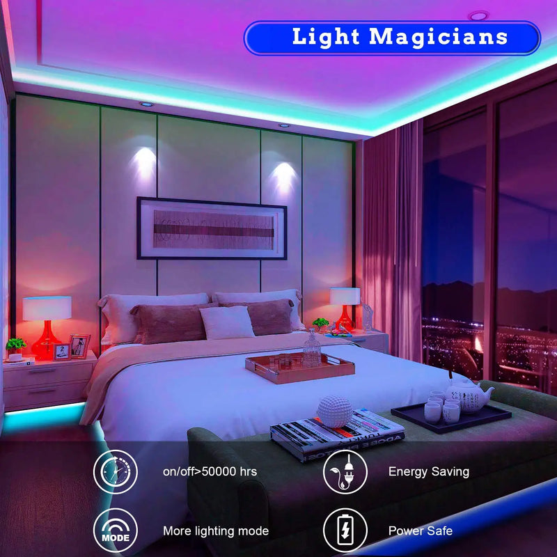 Luz de led inteligente RGB 5v 5050 usb rgb fita 10 metros corda gelo iluminação do feriado parede led decoração do quarto lâmpada wi fi banda fita