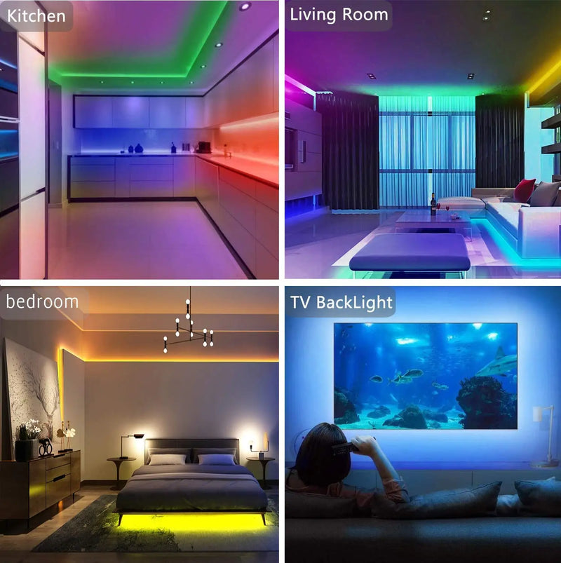 Luz de led inteligente RGB 5v 5050 usb rgb fita 10 metros corda gelo iluminação do feriado parede led decoração do quarto lâmpada wi fi banda fita